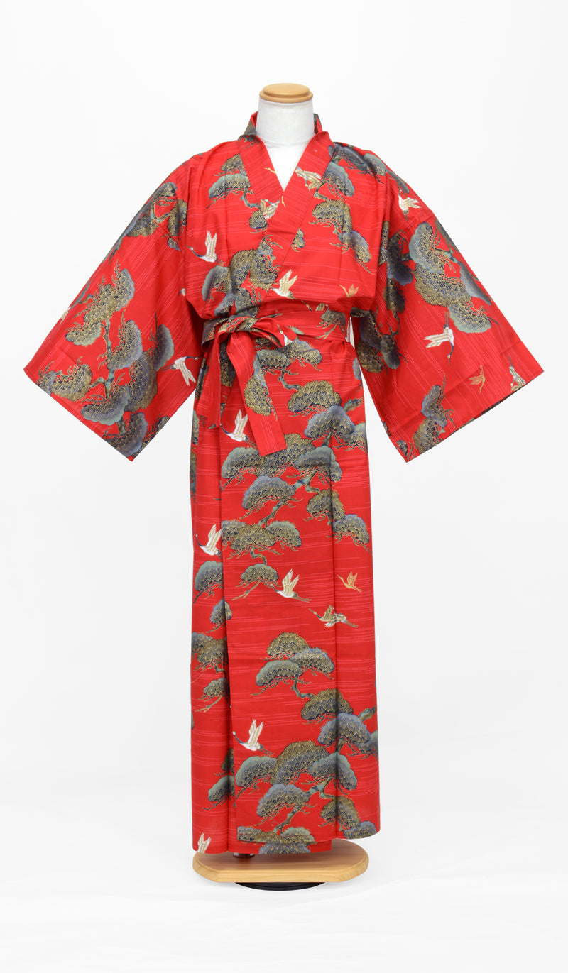 YUKATA Pine and Cranes