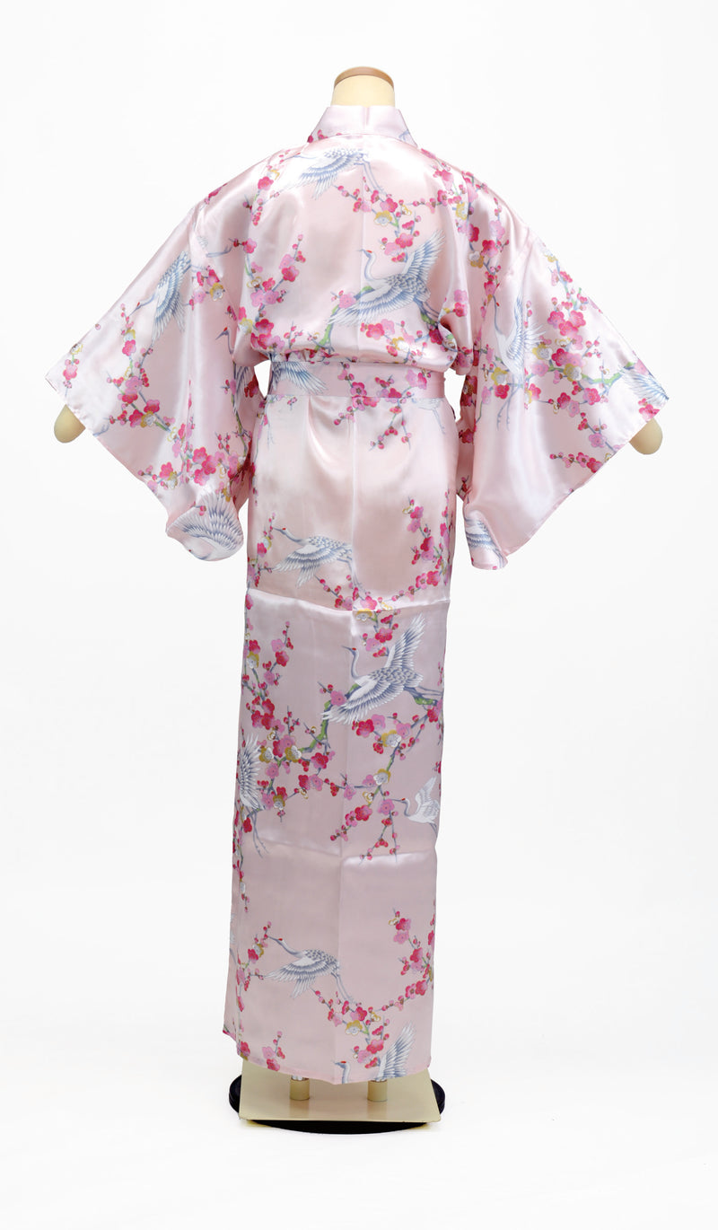 KIMONO Plum and Cranes