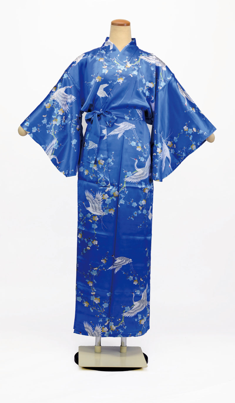 KIMONO Plum and Cranes