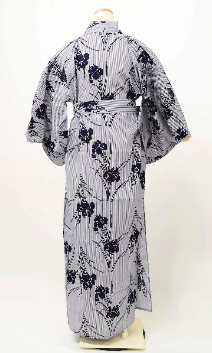 YUKATA 縞入りアヤメ