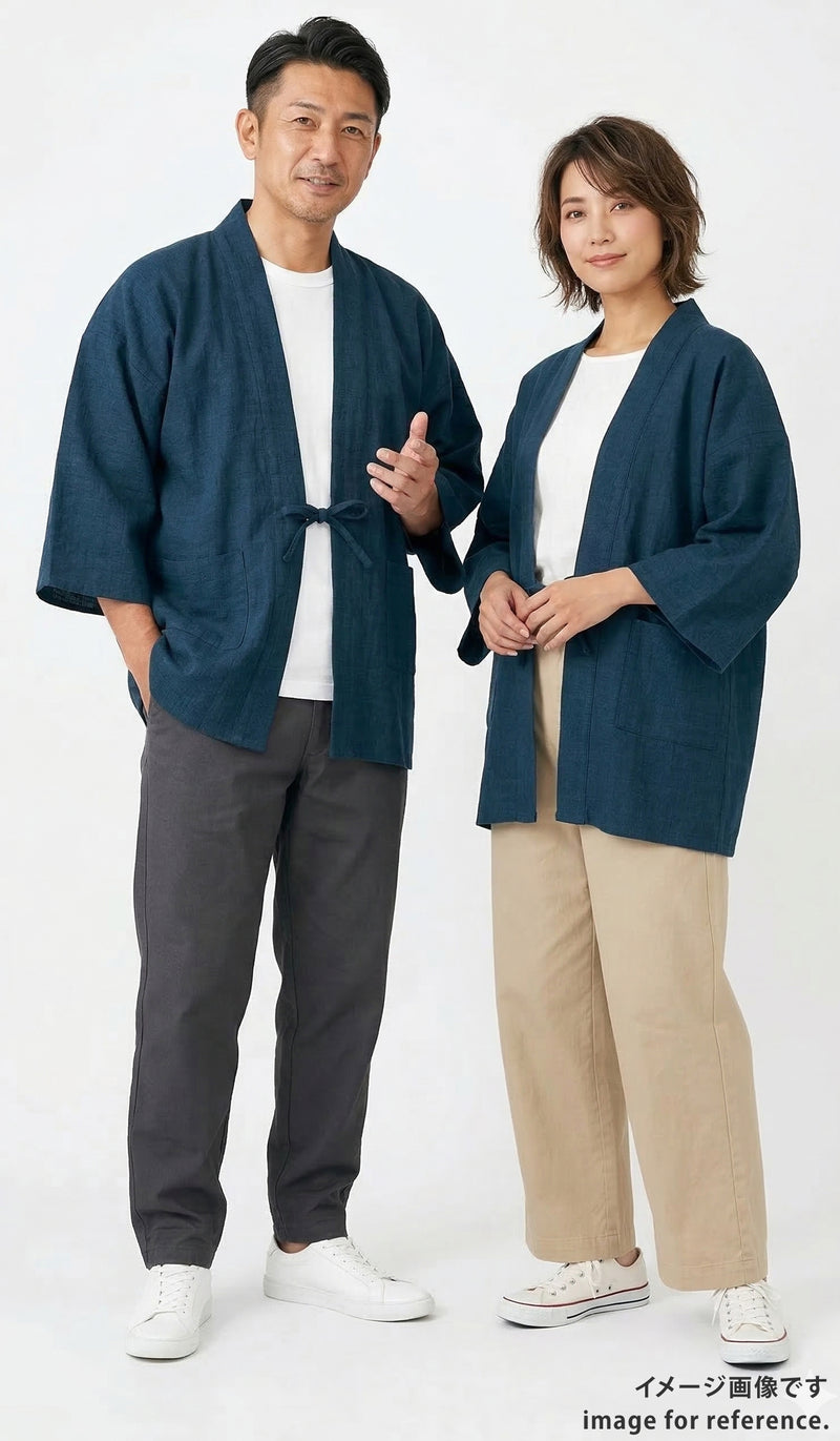 紬織風 半纏 ユニセックス – musubi-kyoto-｜Kimono&Yukata