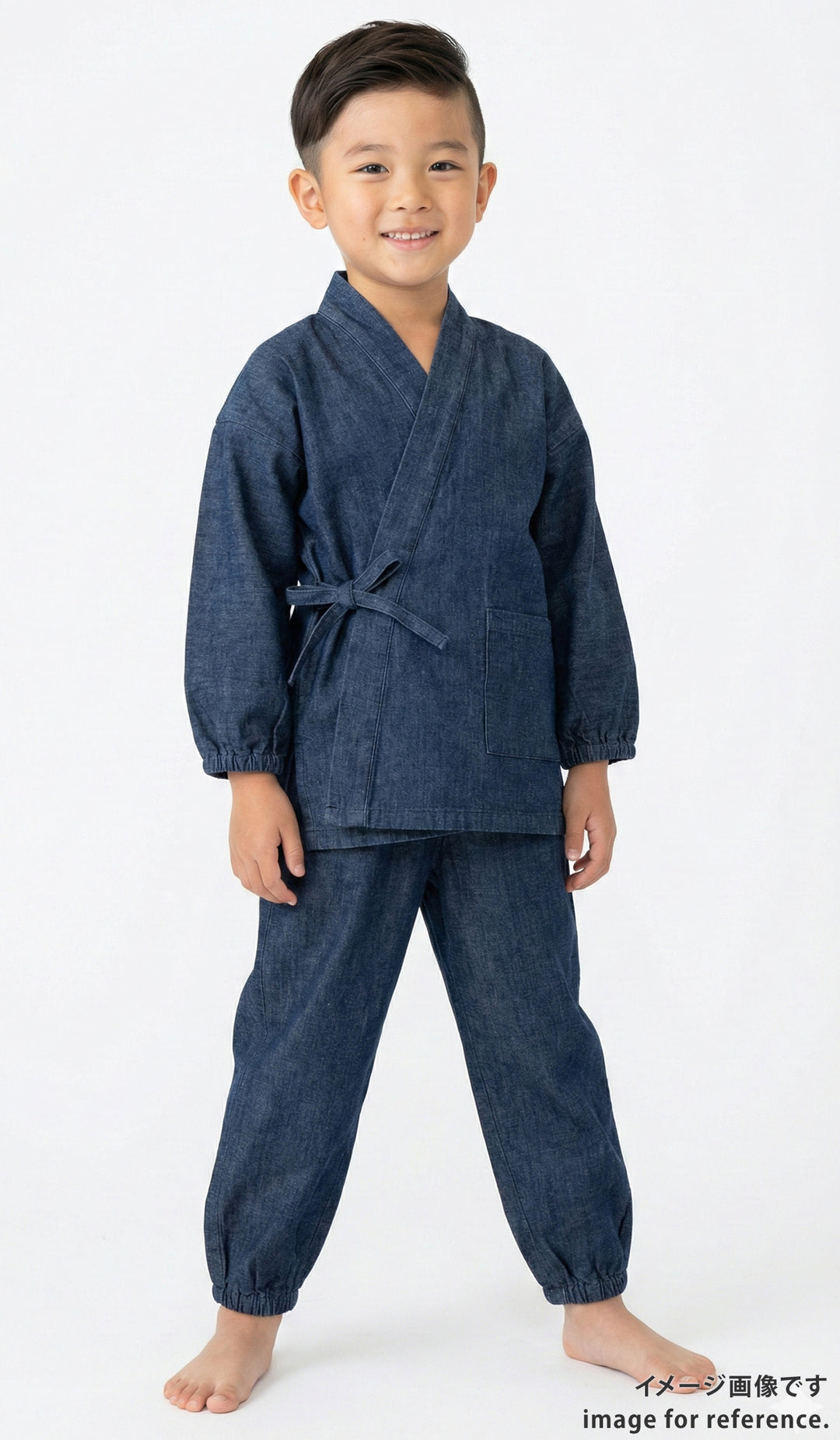 子供用 作務衣 さむえ 絣柄 男の子 女の子 キッズ – musubi-kyoto