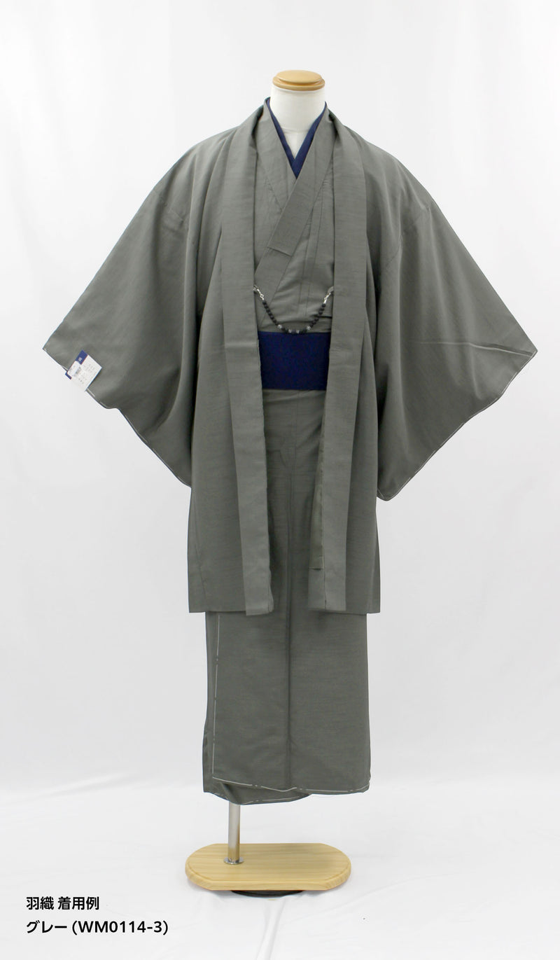紳士用 着物 グレー