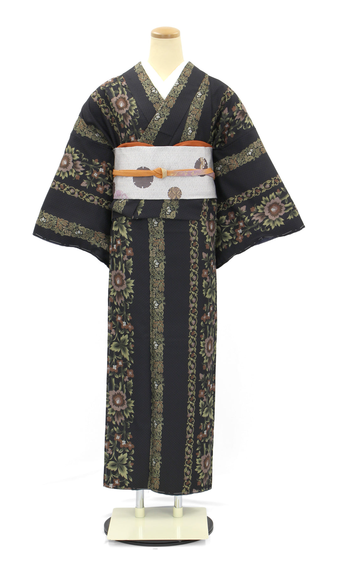 【帯結びタイプ二部式着物】★正絹★紅型小紋★ス－パ－鈴ガ－ド 帯結びタイプ二部式着物】☆正絹☆紅型小紋☆ス－パ－鈴