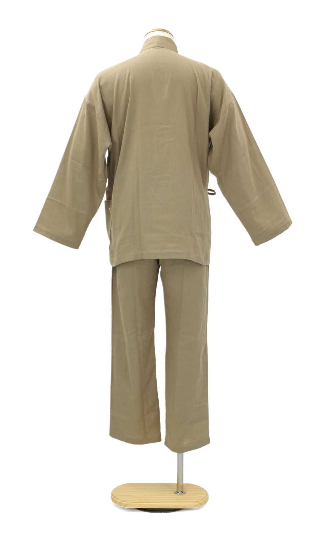 Gauze Samue, Japanese-bleached, double-layered gauze, light brown, uni ...