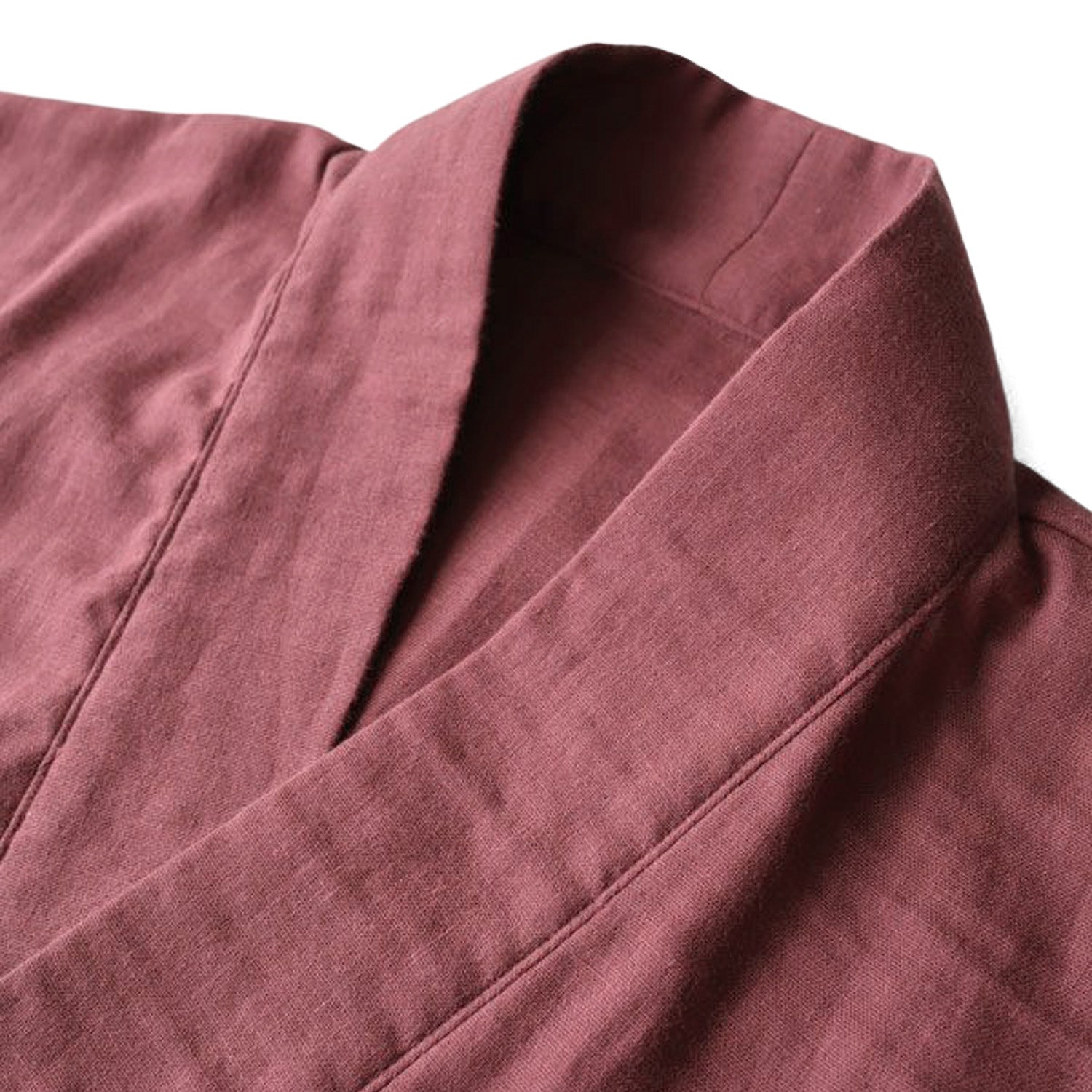 Gauze Samue, Japanese-bleached, double-layered gauze, light brown, uni ...