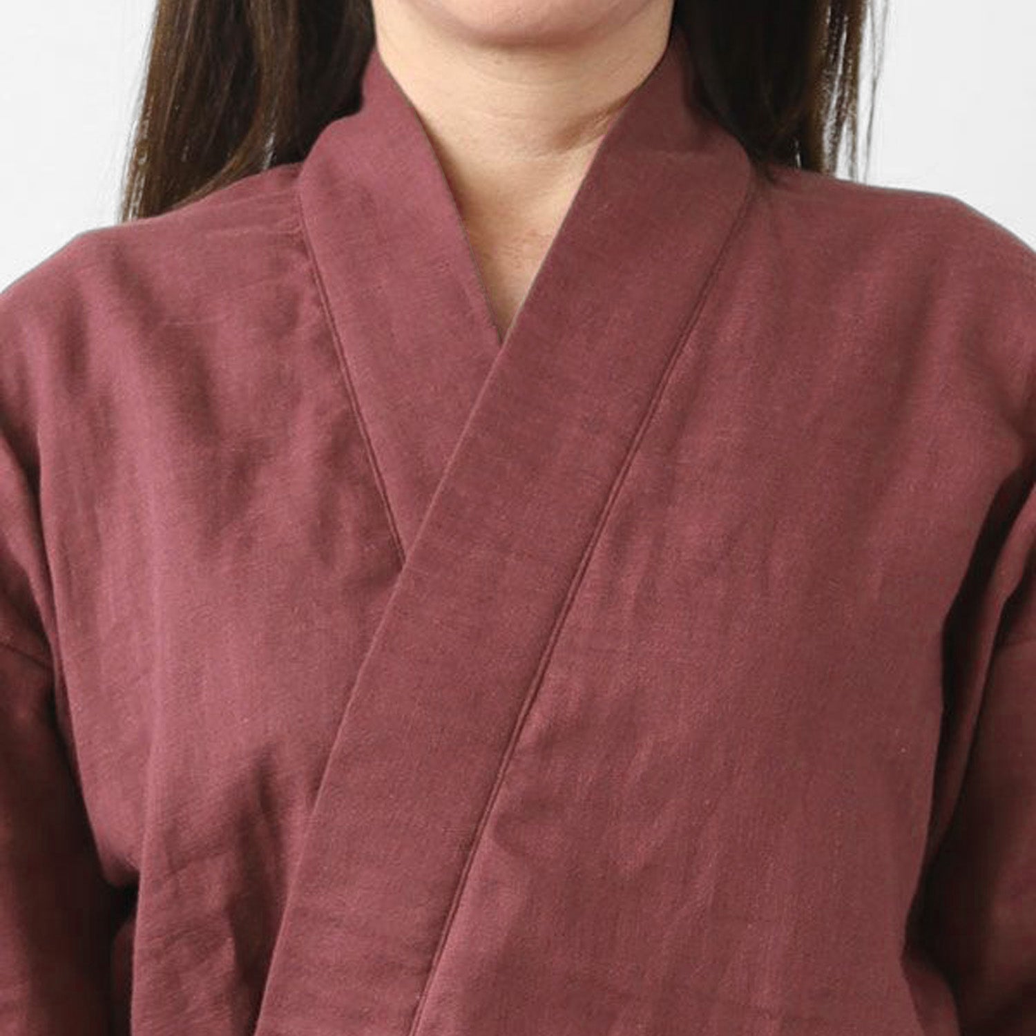 Gauze Samue, Japanese-bleached, double-layered gauze, light brown, uni ...