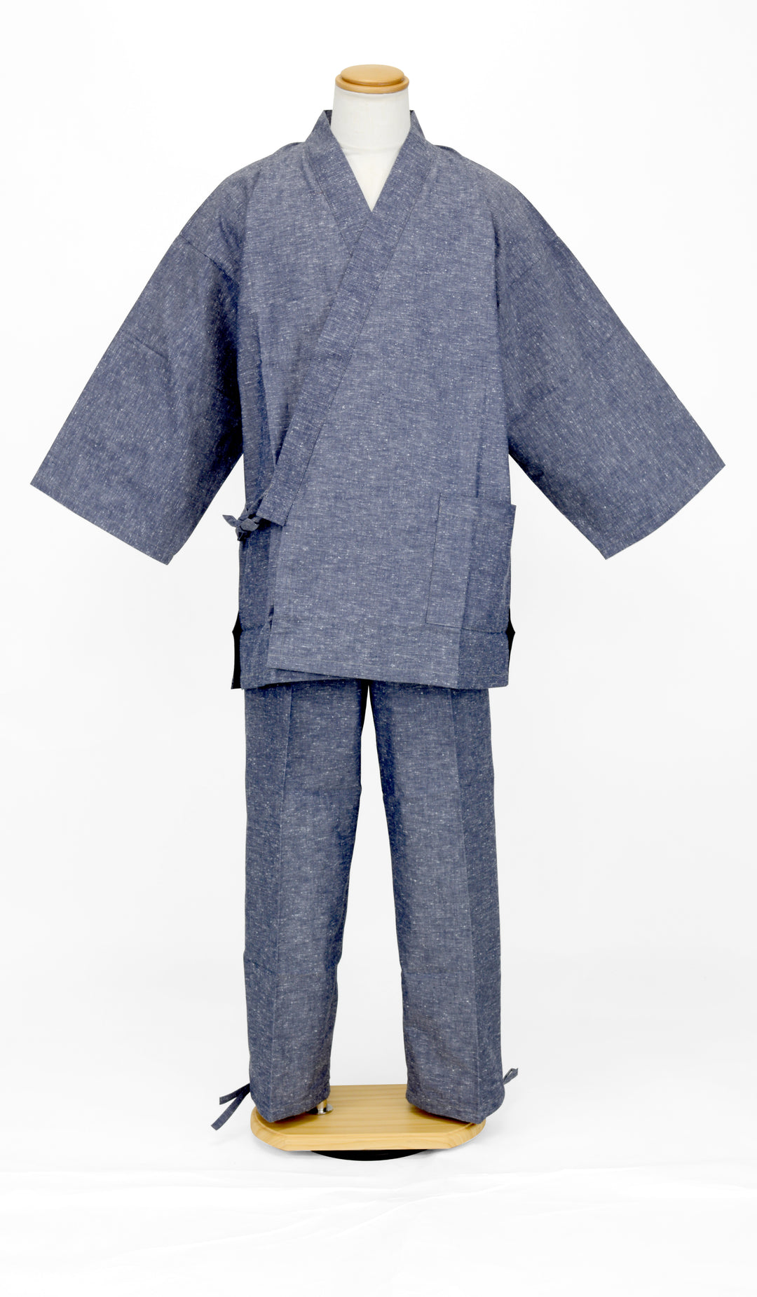 【未使用　トールサイズ】米沢紬　鈴源　真綿錦　単衣　色無地　裄丈71 身丈176 大島紬 羽織 セット アンサンブル 男性 未使用品 正絹 身丈146.5cm L